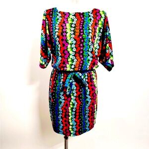 Trina Turk Colorful Ditsy Floral Mini Shift Dress Small Perfect for Summer!🌸🌺